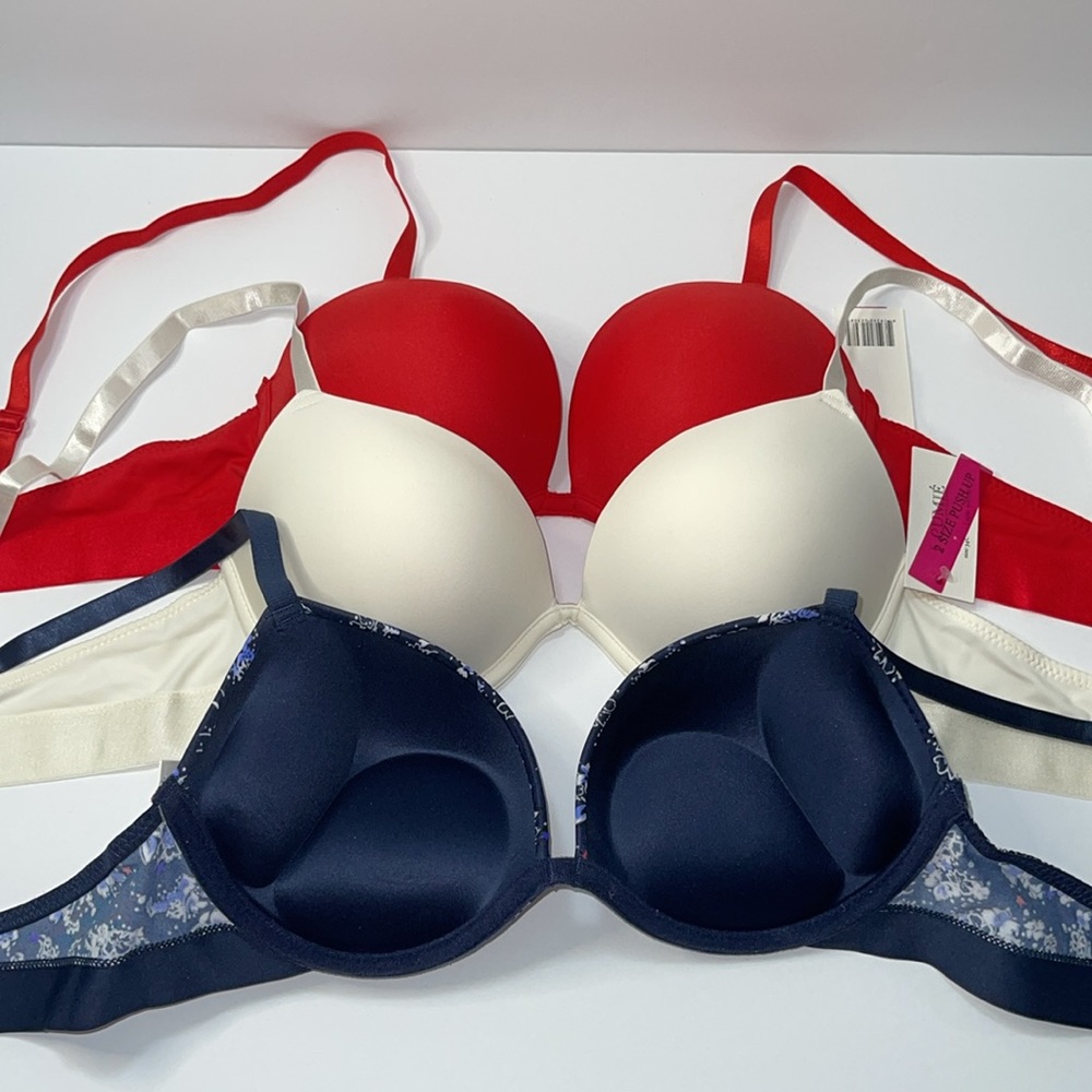 Bundle 3 Pieces Super Push Up Extreme Padded Maximum Lift Bombshell  Bra. NWT